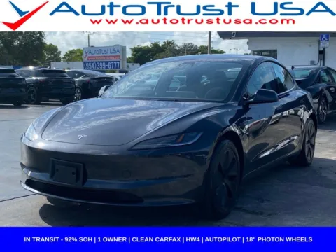 Gray 2024 Tesla Model 3 for sale in Miramar, FL