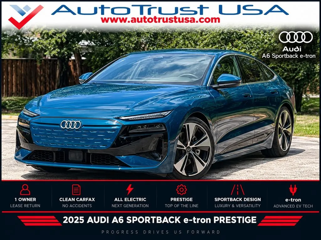 Blue 2025 Audi A6 Sportback e-tron Prestige for sale in Miramar, FL