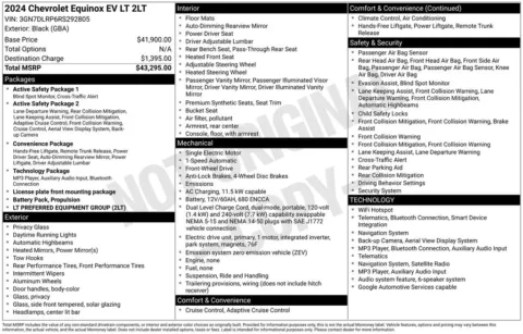 Photos of 2024 Chevrolet Equinox EV LT for sale in Miramar, FL at Auto Trust USA