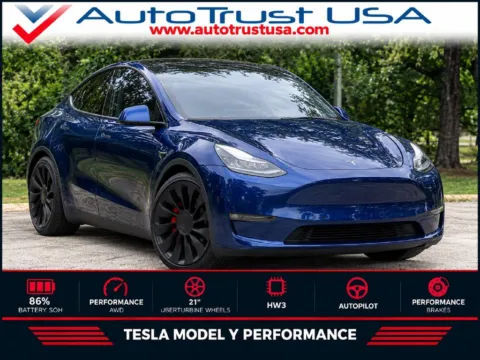 Blue 2022 Tesla Model Y Performance for sale in Miramar, FL