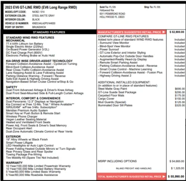 Photos of 2023 Kia EV6 GT-Line for sale in Miramar, FL at Auto Trust USA