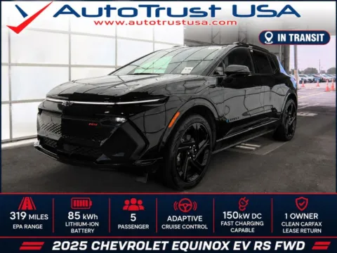 Black 2025 Chevrolet Equinox EV RS for sale in Miramar, FL