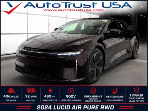 Red 2024 Lucid Air Pure for sale in Miramar, FL