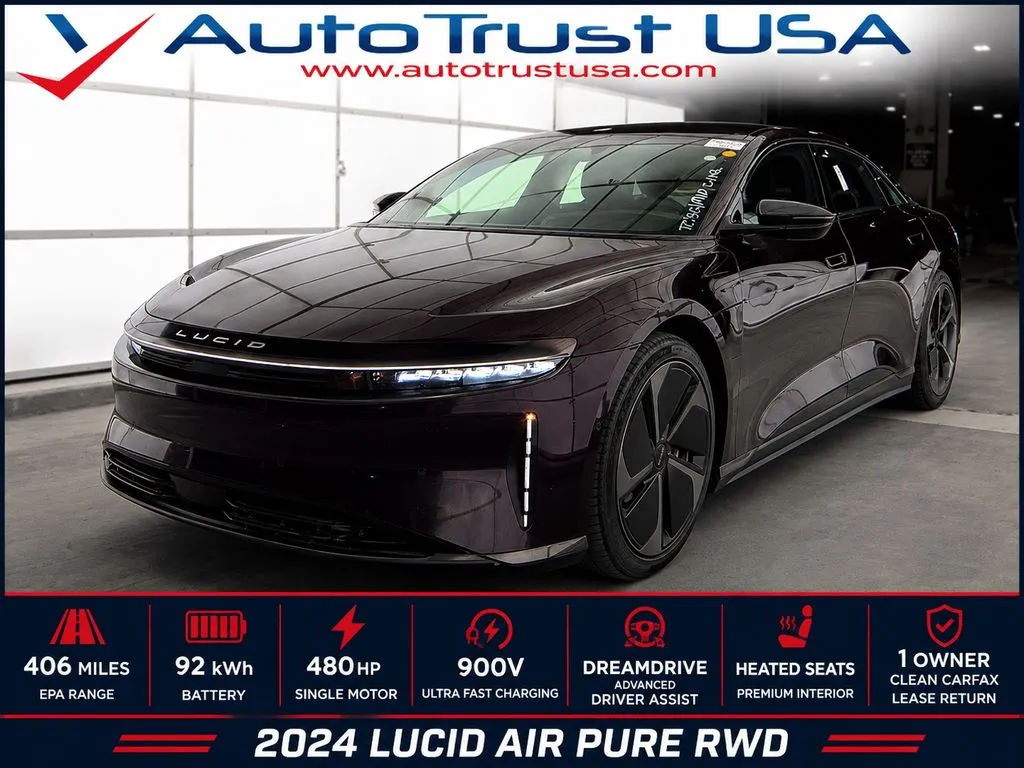 Red 2024 Lucid Air Pure for sale in Miramar, FL