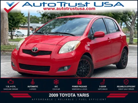 Red 2009 Toyota Yaris for sale in Miramar, FL