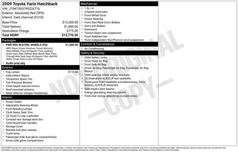 Photos of 2009 Toyota Yaris for sale in Miramar, FL at Auto Trust USA