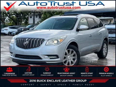 Silver 2016 Buick Enclave Leather Group for sale in Miramar, FL