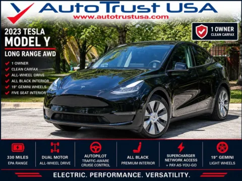 Black 2023 Tesla Model Y Long Range for sale in Miramar, FL