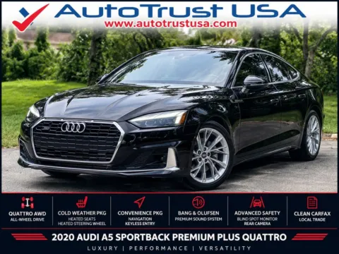 Black 2020 Audi A5 Sportback Premium Plus for sale in Miramar, FL