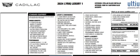 Another view of 2024 Cadillac LYRIQ Luxury for sale in Miramar, FL at Auto Trust USA