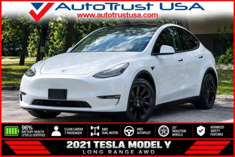 White 2021 Tesla Model Y Long Range for sale in Miramar, FL
