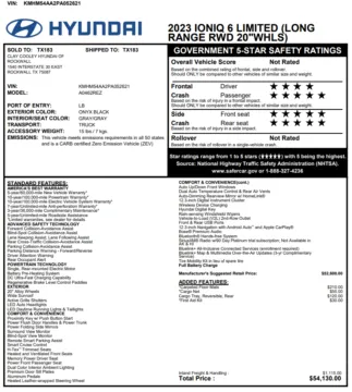 Another view of 2023 Hyundai IONIQ 6 Limited for sale in Miramar, FL at Auto Trust USA