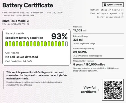 Another view of 2024 Tesla Model 3 for sale in Miramar, FL at Auto Trust USA