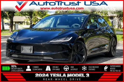 Black 2024 Tesla Model 3 for sale in Miramar, FL