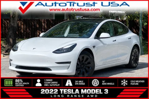 White 2022 Tesla Model 3 Long Range for sale in Miramar, FL