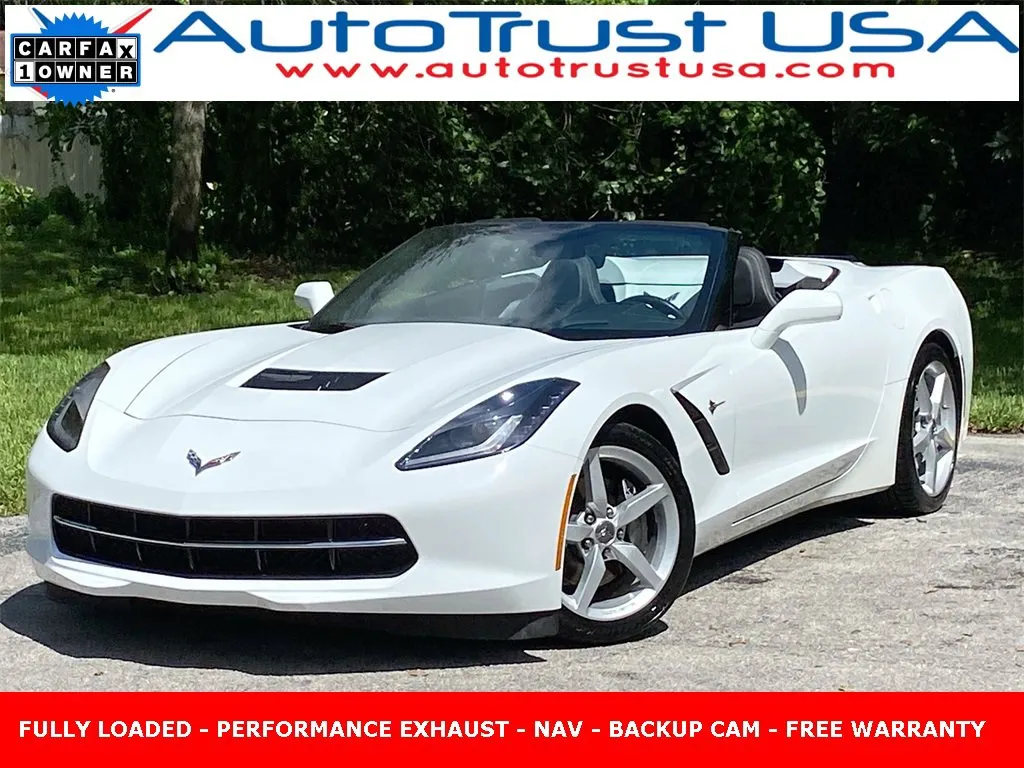 White 2014 Chevrolet Corvette Stingray 2LT for sale in Miramar, FL