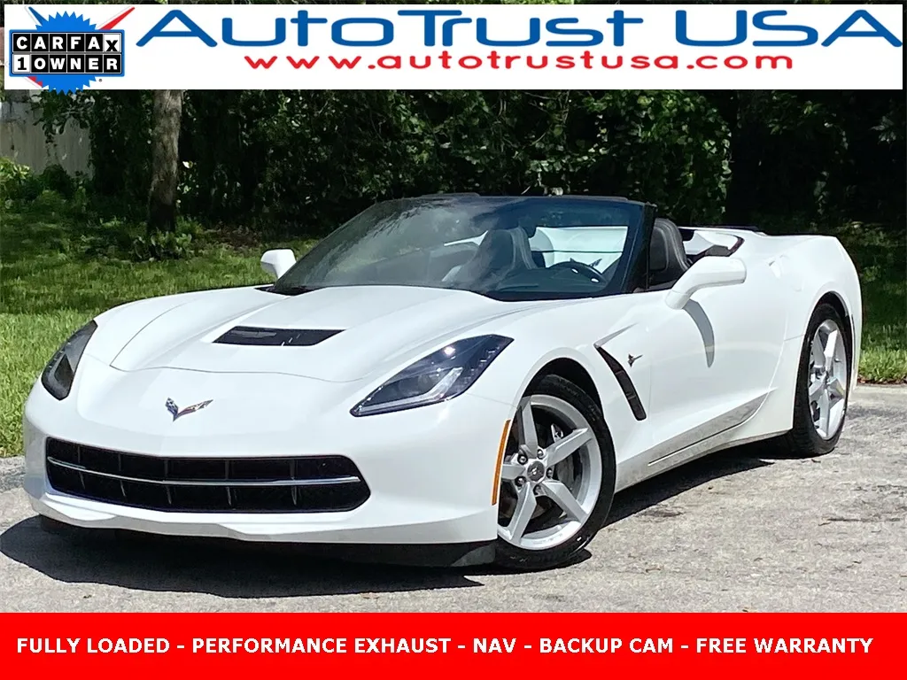 White 2014 Chevrolet Corvette Stingray for sale in Miramar, FL
