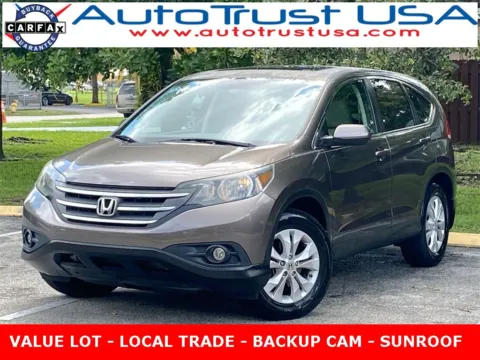 Gray 2012 Honda CR-V EX for sale in Miramar, FL