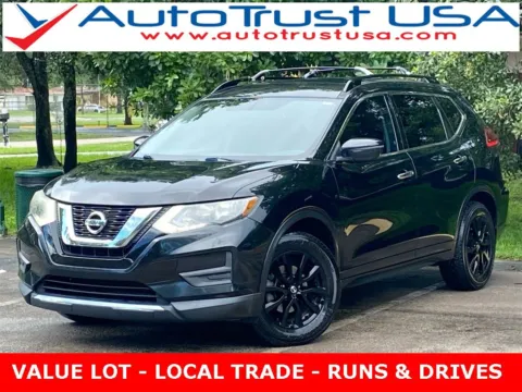Black 2017 Nissan Rogue SV for sale in Miramar, FL