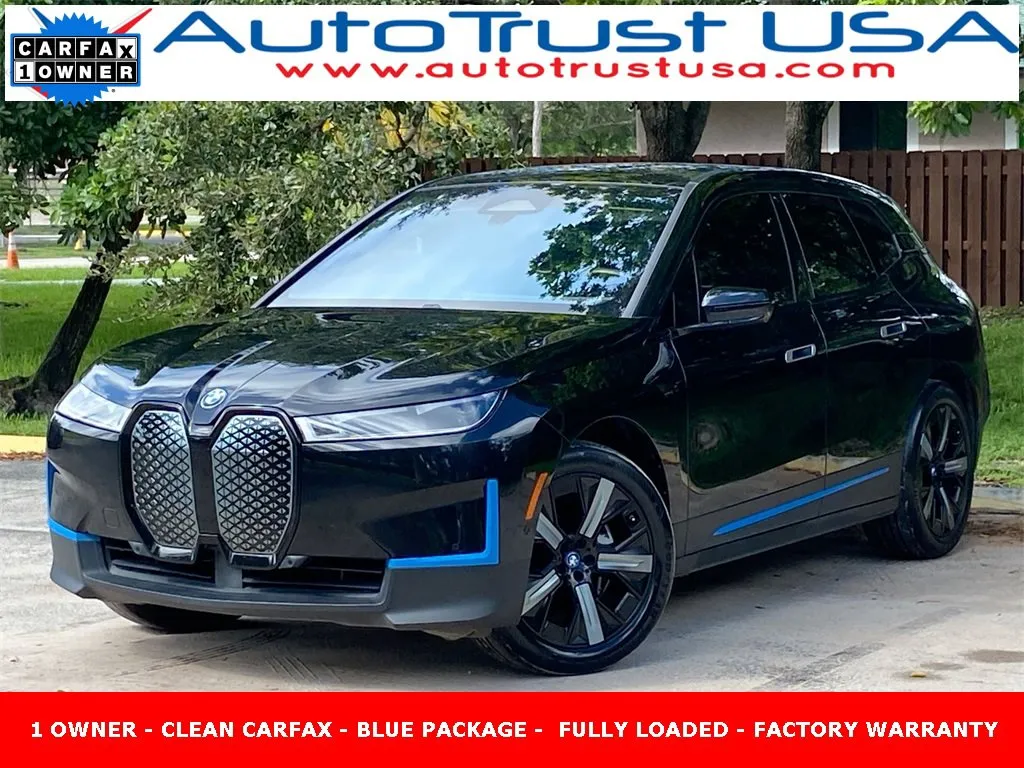 Black 2023 BMW iX xDrive50 for sale in Miramar, FL