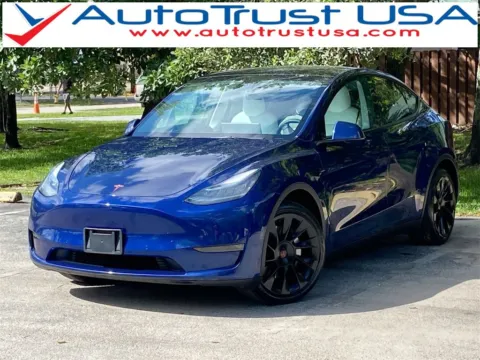 Blue 2021 Tesla Model Y Long Range for sale in Miramar, FL