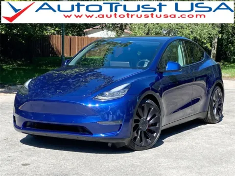 Blue 2020 Tesla Model Y Performance for sale in Miramar, FL