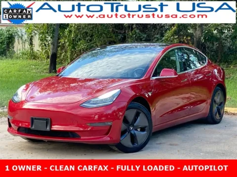 Red 2018 Tesla Model 3 Long Range Battery for sale in Miramar, FL