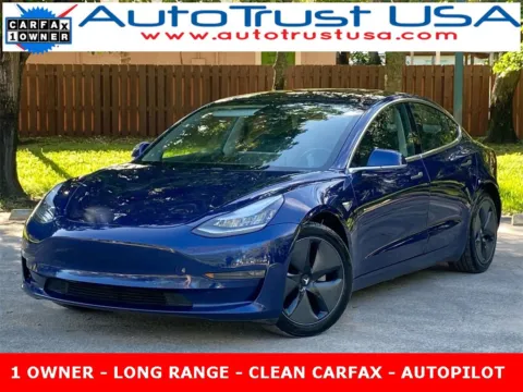 Blue 2018 Tesla Model 3 Long Range Battery for sale in Miramar, FL