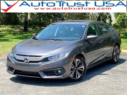 Gray 2018 Honda Civic Sedan EX-T for sale in Miramar, FL