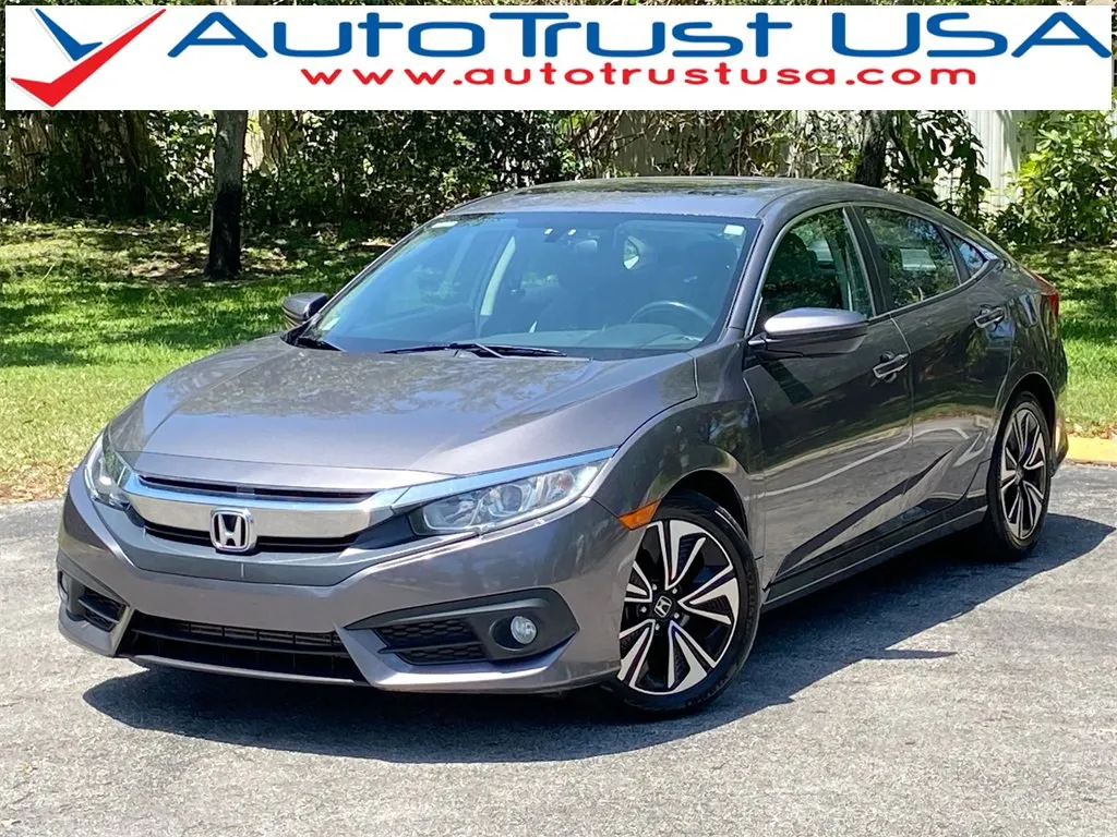 Gray 2018 Honda Civic Sedan EX-T for sale in Miramar, FL