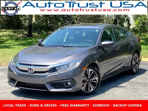 Gray 2018 Honda Civic Sedan EX-T for sale in Miramar, FL
