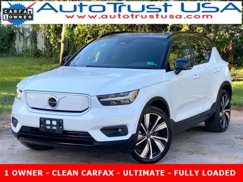 White 2022 Volvo XC40 Recharge Pure Electric Twin Ultimate for sale in Miramar, FL