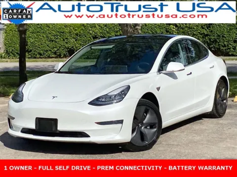 White 2019 Tesla Model 3 Standard Range Plus for sale in Miramar, FL