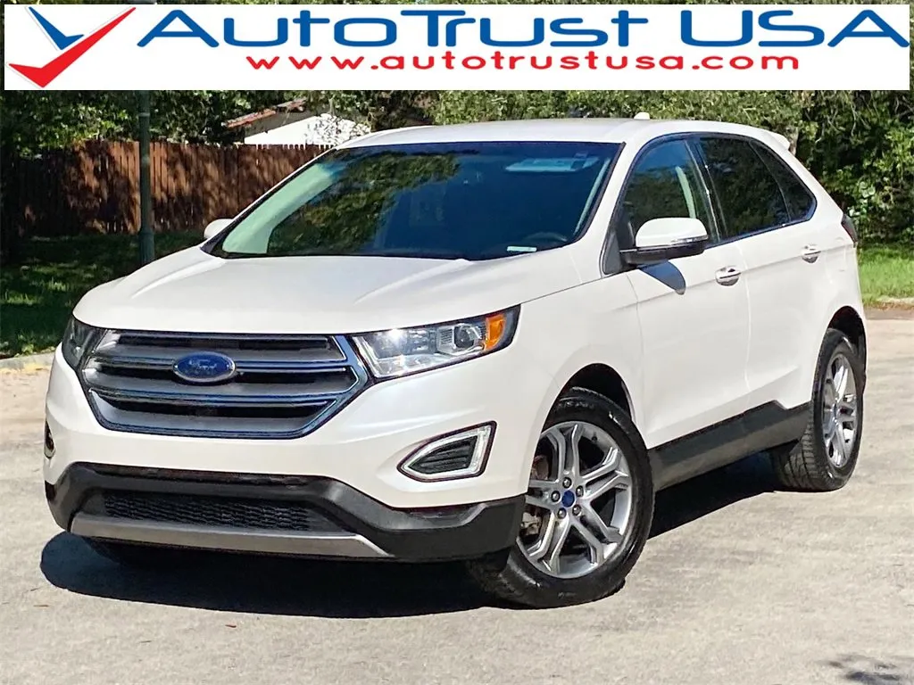 White 2016 Ford Edge Titanium for sale in Miramar, FL