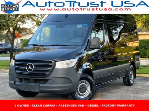 Black 2023 Mercedes-Benz Sprinter Passenger Van Passenger 144 WB for sale in Miramar, FL