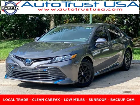 Gray 2019 Toyota Camry Hybrid LE for sale in Miramar, FL
