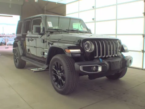 Black 2023 Jeep Wrangler Sahara 4xe for sale in Dunkirk, IN