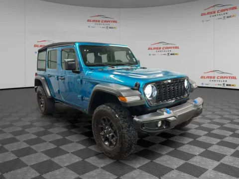 Blue 2024 Jeep Wrangler Willys 4xe for sale in Dunkirk, IN