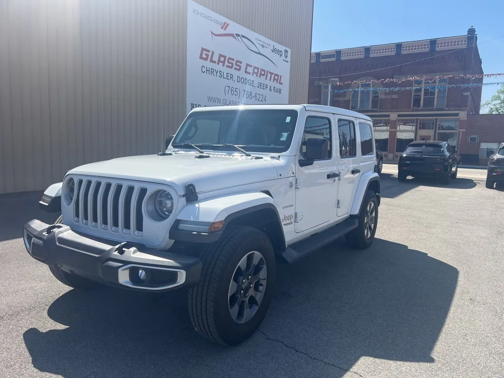 White 2020 Jeep Wrangler Unlimited Sahara for sale in Dunkirk, IN