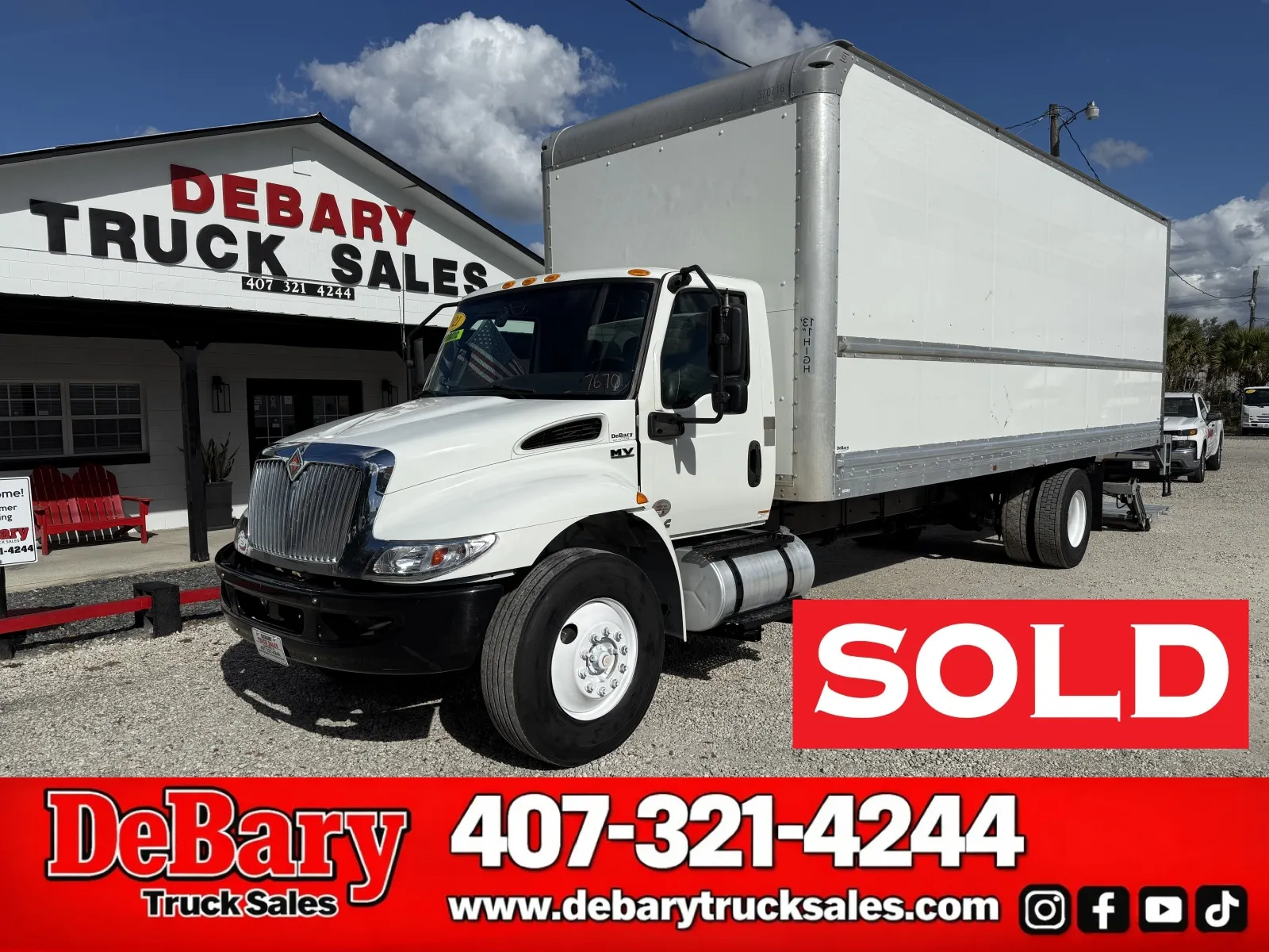 White 2021 International MV607 for sale in Sanford, FL