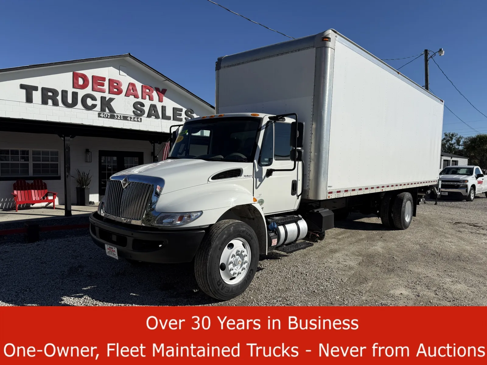 White 2019 International DuraStar 4300 for sale in Sanford, FL