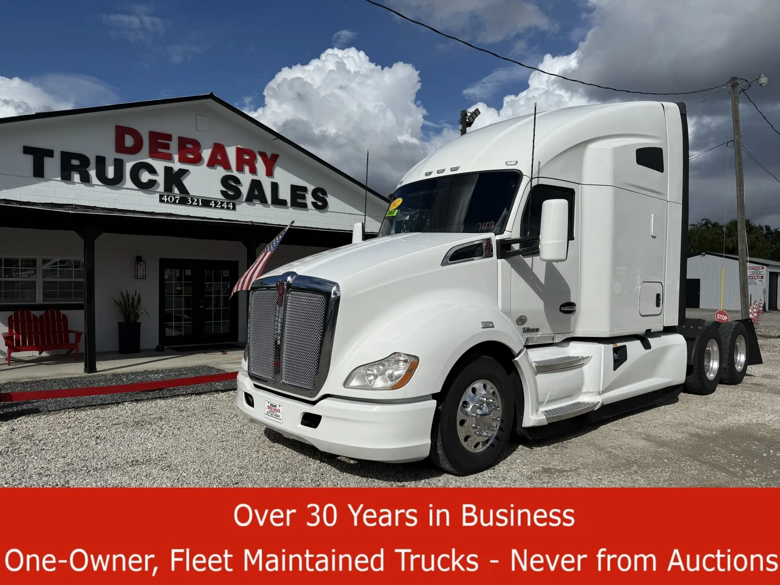 White 2022 Kenworth T680 for sale in Sanford, FL