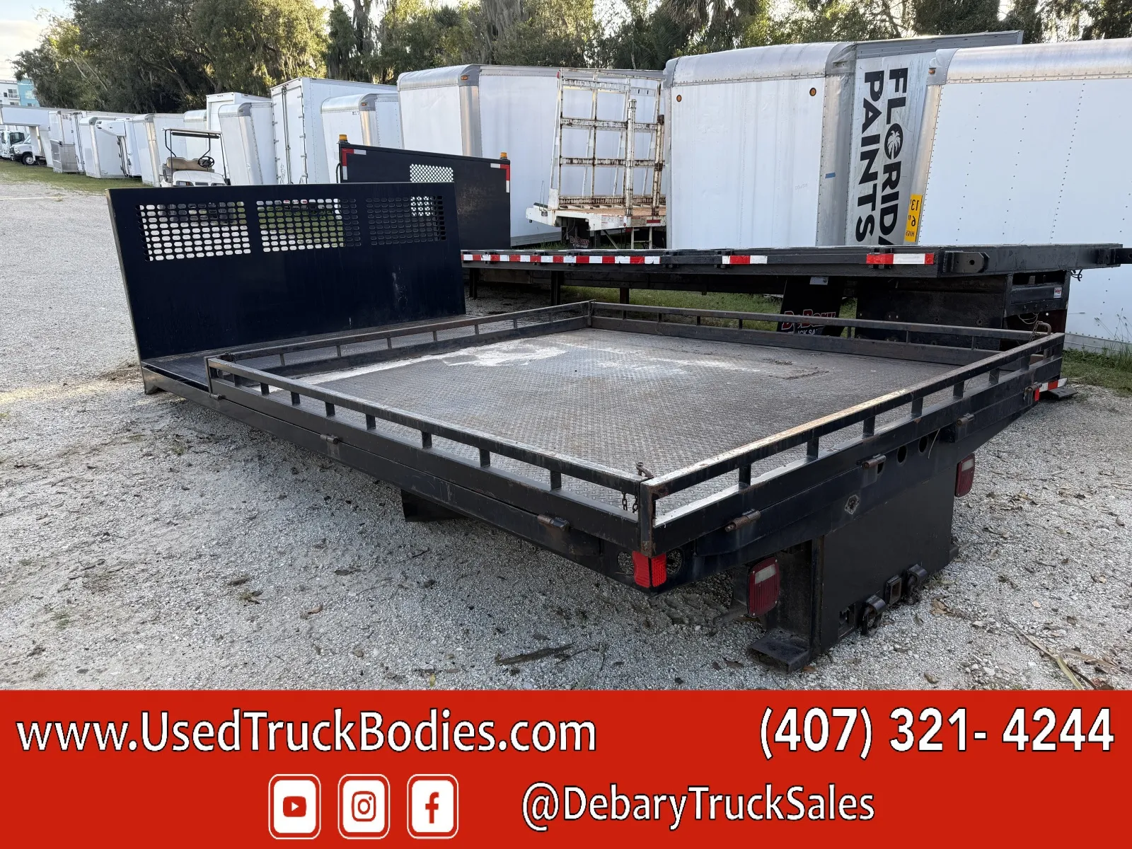 Black 2018 DeBary Truck Sales Flatbed Body for sale in Sanford, FL