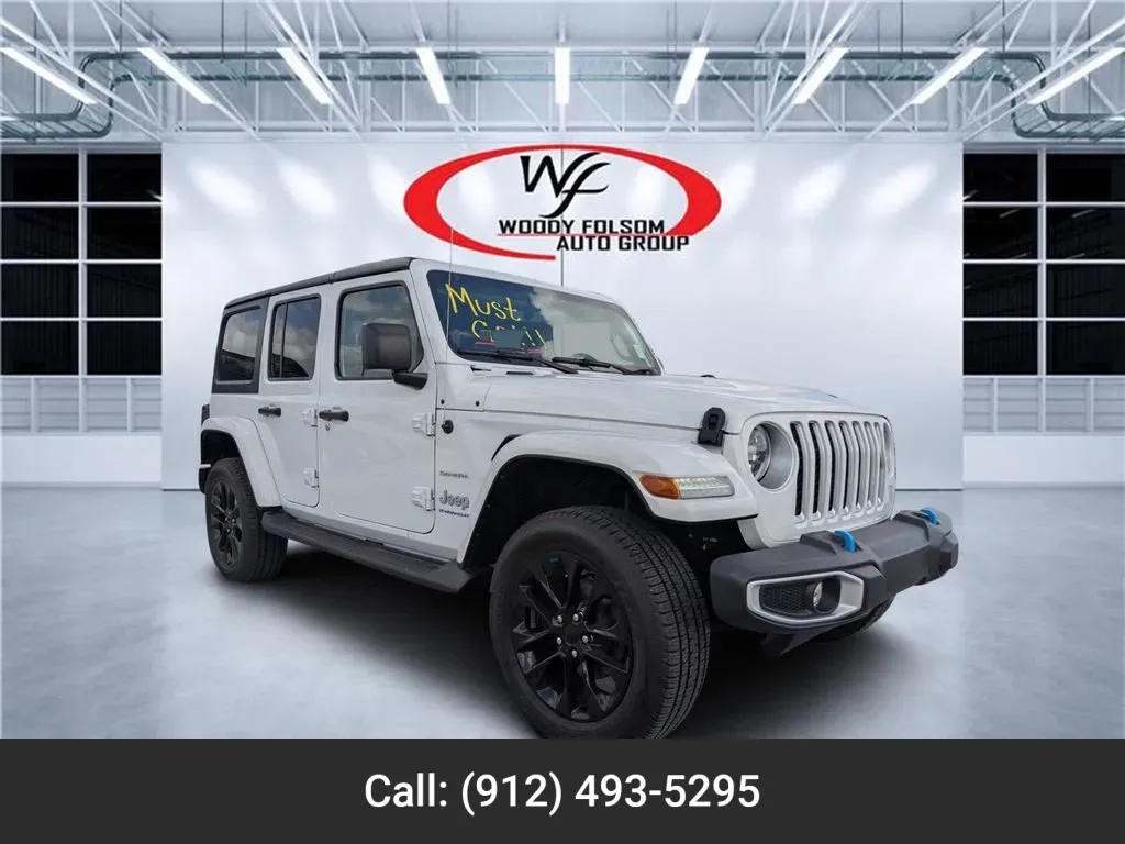 White 2023 Jeep Wrangler 4xe Sahara for sale in Baxley, GA
