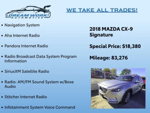 Photos of 2018 Mazda CX-9 Signature for sale in Charlotte, NC at Dream Work Automotive