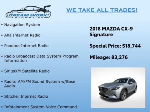 Photos of 2018 Mazda CX-9 Signature for sale in Charlotte, NC at Dream Work Automotive