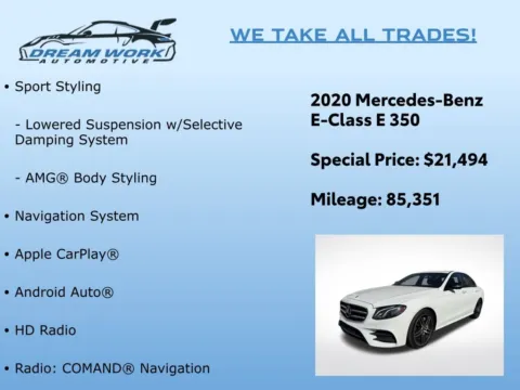 Photos of 2020 Mercedes-Benz E-Class E 350 for sale in Charlotte, NC at Dream Work Automotive