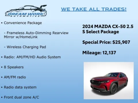 Photos of 2024 Mazda CX-50 2.5 S Select Package for sale in Charlotte, NC at Dream Work Automotive