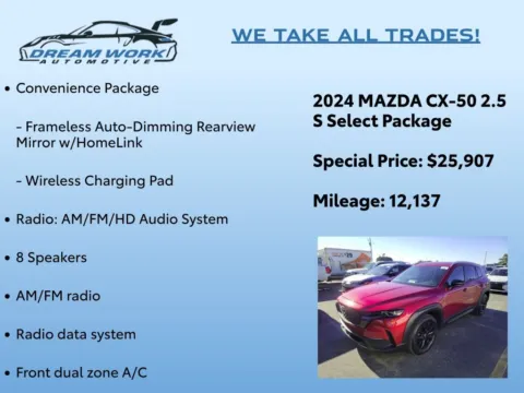 Photos of 2024 Mazda CX-50 2.5 S Select Package for sale in Charlotte, NC at Dream Work Automotive
