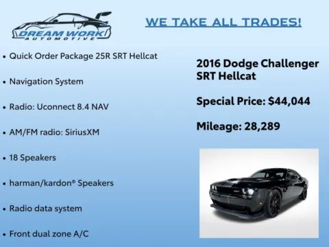 Photos of 2016 Dodge Challenger SRT Hellcat for sale in Charlotte, NC at Dream Work Automotive